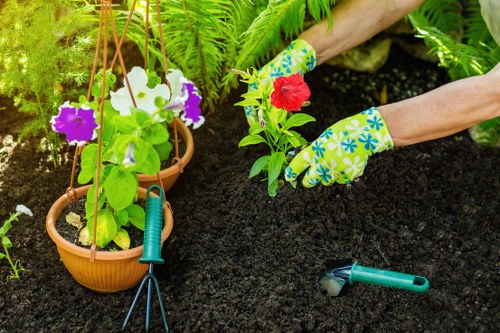 Hard landscaping patio and paving project in Charlton