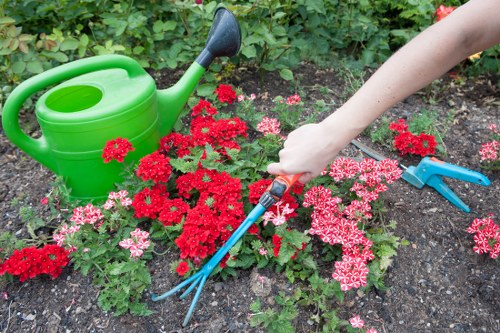 Landscaping Charlton team working safely outdoors with equipment and clear site controls