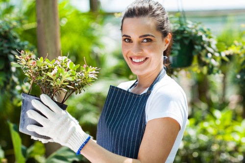 Landscaping team working under ethical labour standards