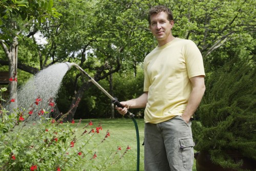 Local garden transformation in Charlton with paths, borders, and screening